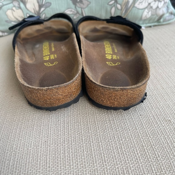 BIRKENSTOCK MADRID BLACK SANDALS WOMEN’S SIZE 9 MEN’S SIZE 7 - Picture 4 of 11